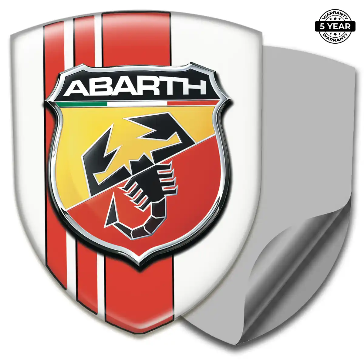 Abarth Polyurethane Domed Sticker Performance Style