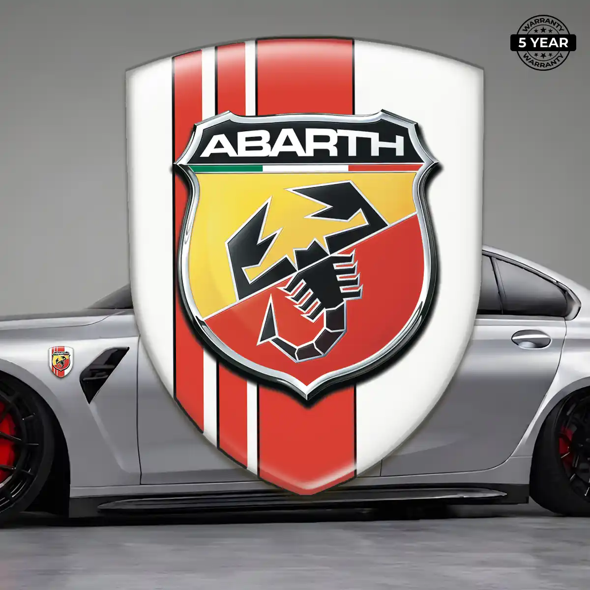 Abarth Polyurethane Domed Sticker Performance Style