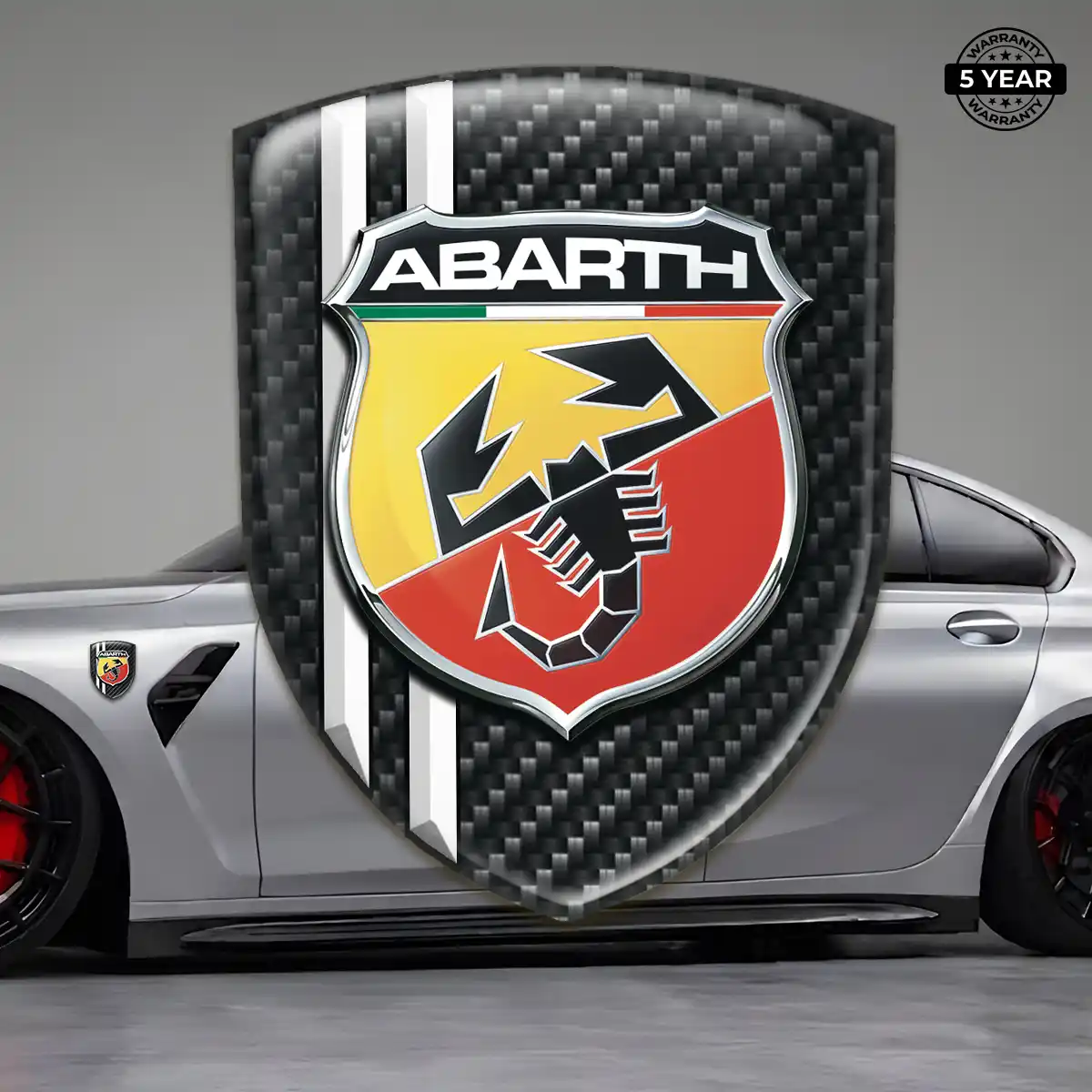 Abarth Polyurethane Domed Sticker Premium Dome