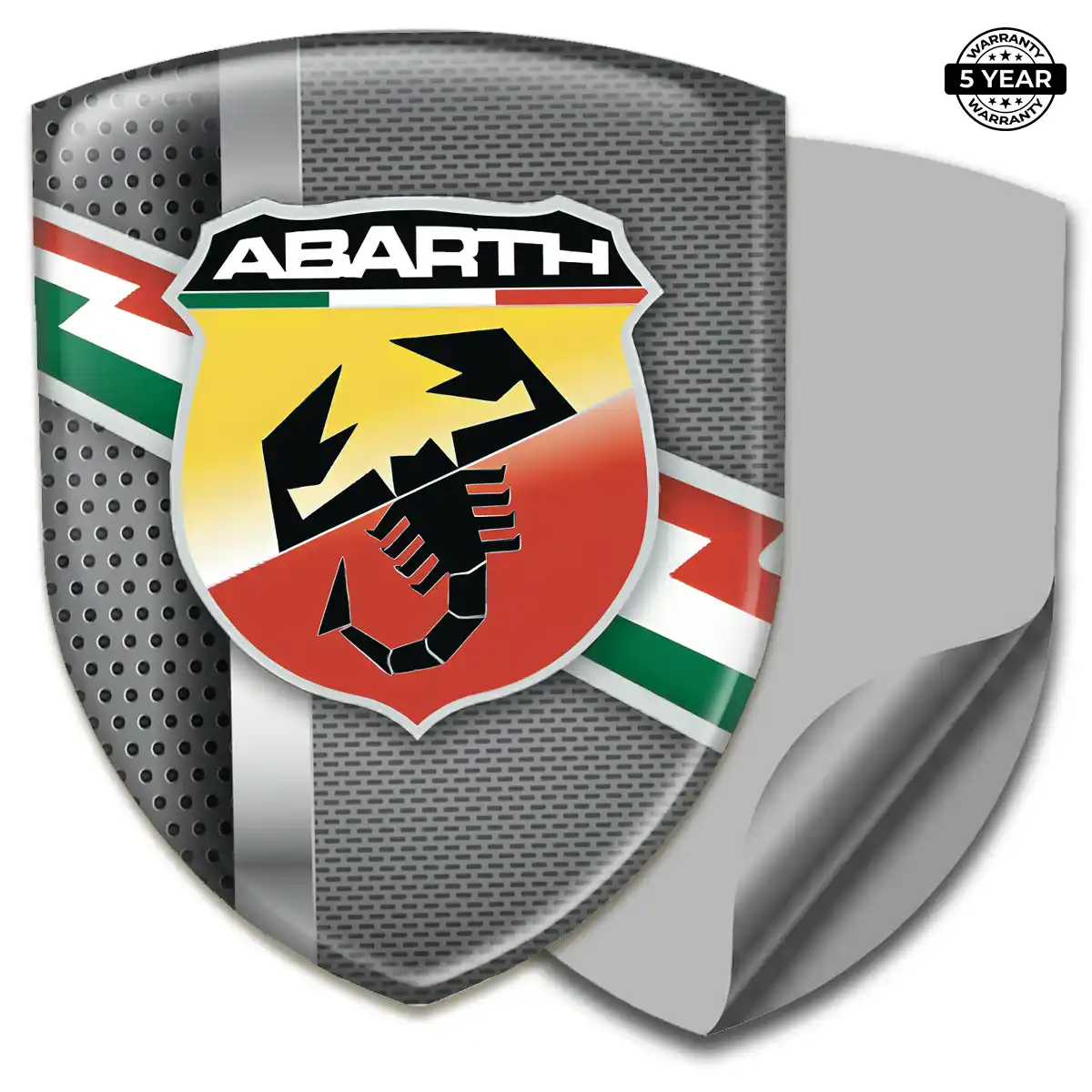 Abarth Polyurethane Domed Sticker Prime Quality