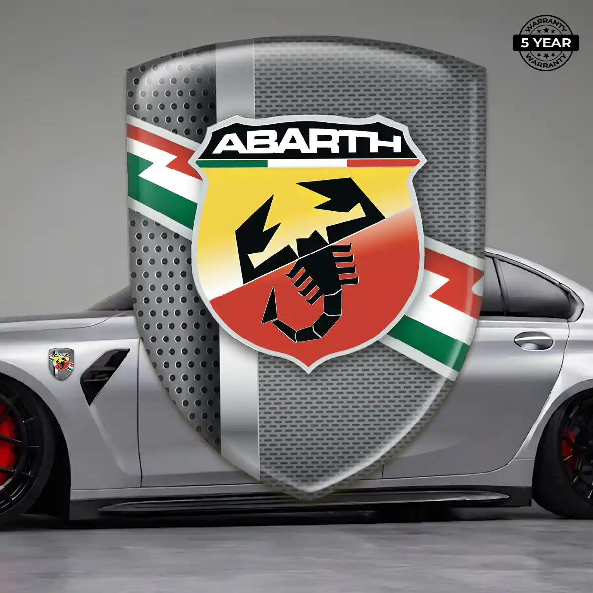 Abarth Polyurethane Domed Sticker Prime Quality