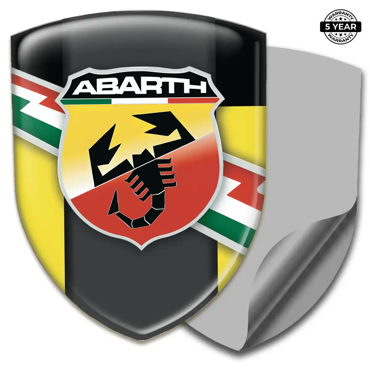 Abarth Polyurethane Domed Sticker Resin Luxe