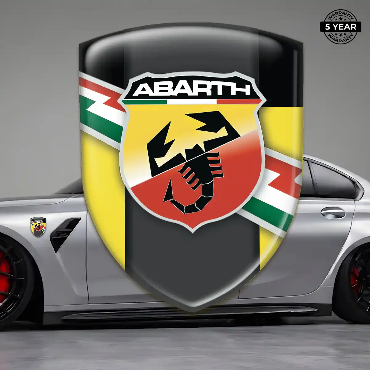 Abarth Polyurethane Domed Sticker Resin Luxe