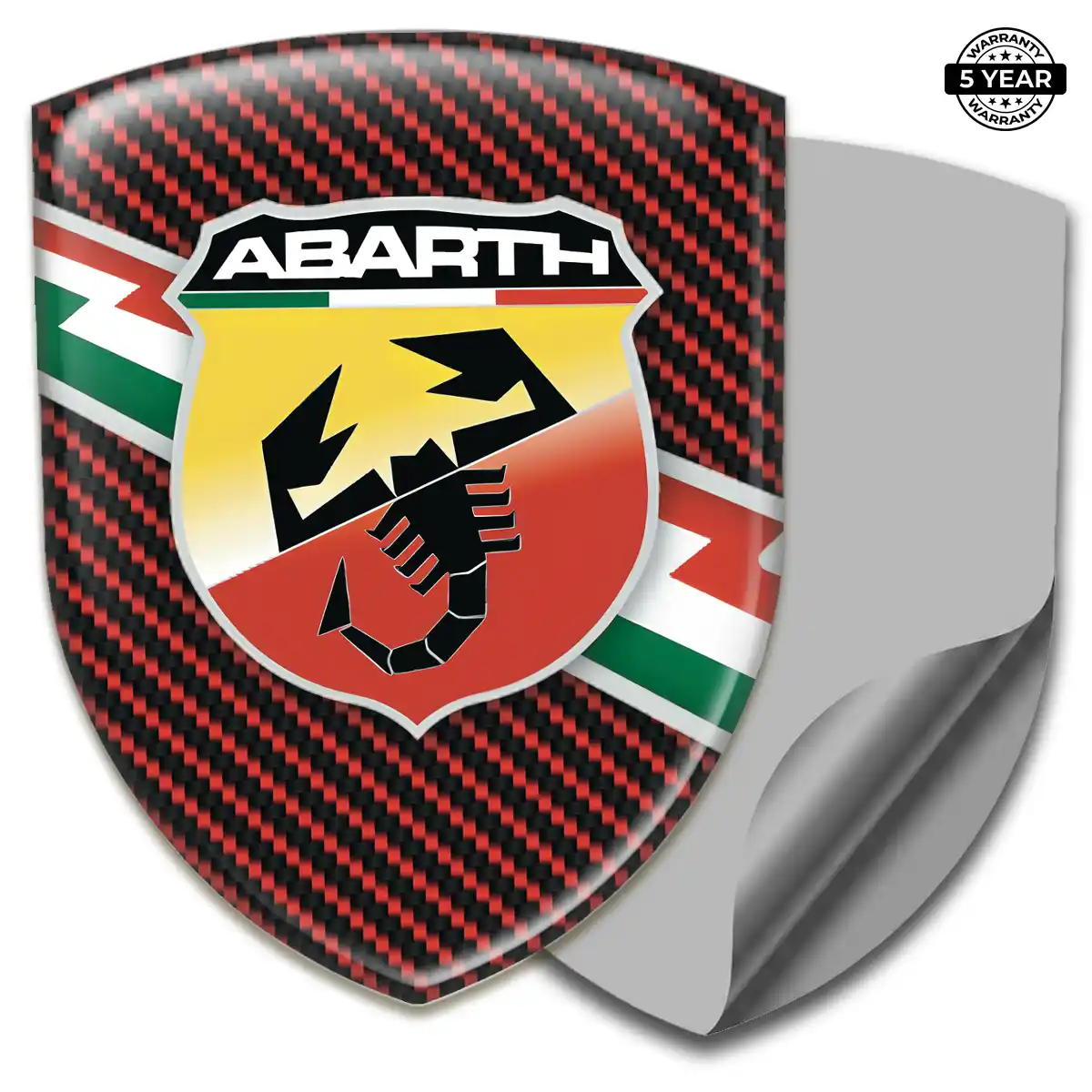 Abarth Polyurethane Domed Sticker Signature Grade