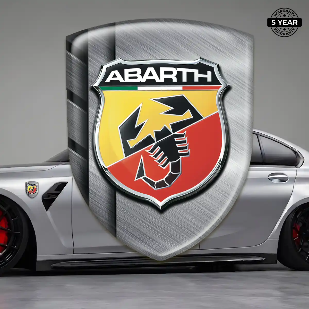 Abarth Polyurethane Domed Sticker Sport Tuning
