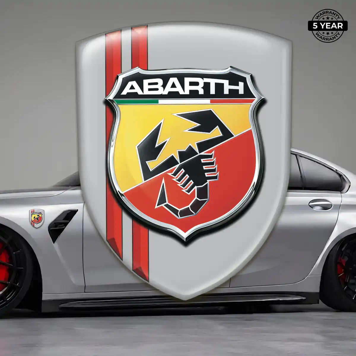 Abarth Polyurethane Domed Sticker Street Tuning