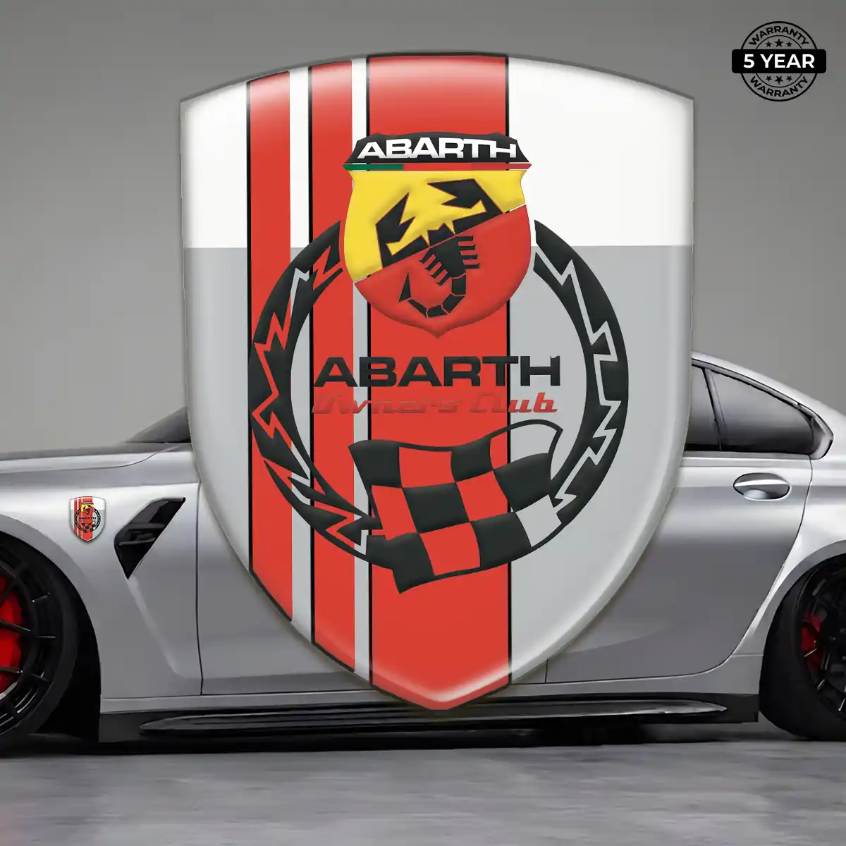 Abarth Resin Badge Sticker Cabin Style