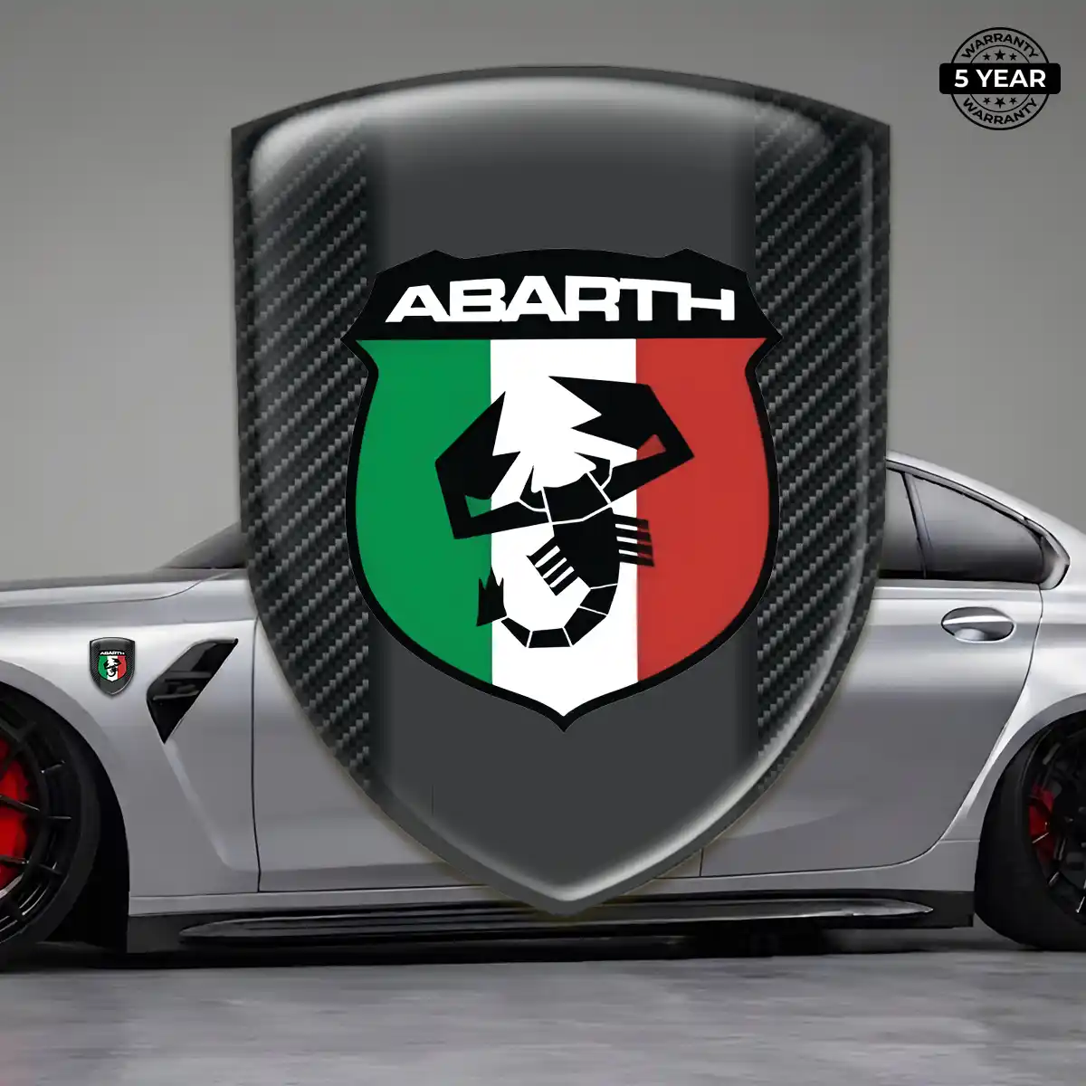 Abarth Resin Badge Sticker Deluxe Edition