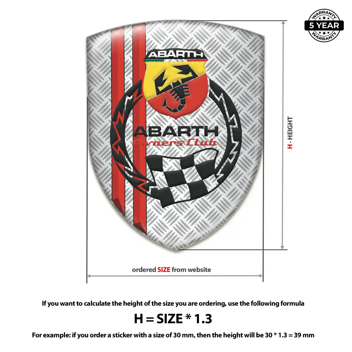 Abarth Resin Badge Sticker Exclusive Series