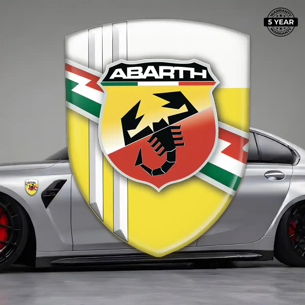 Abarth Resin Badge Sticker Interior Luxe