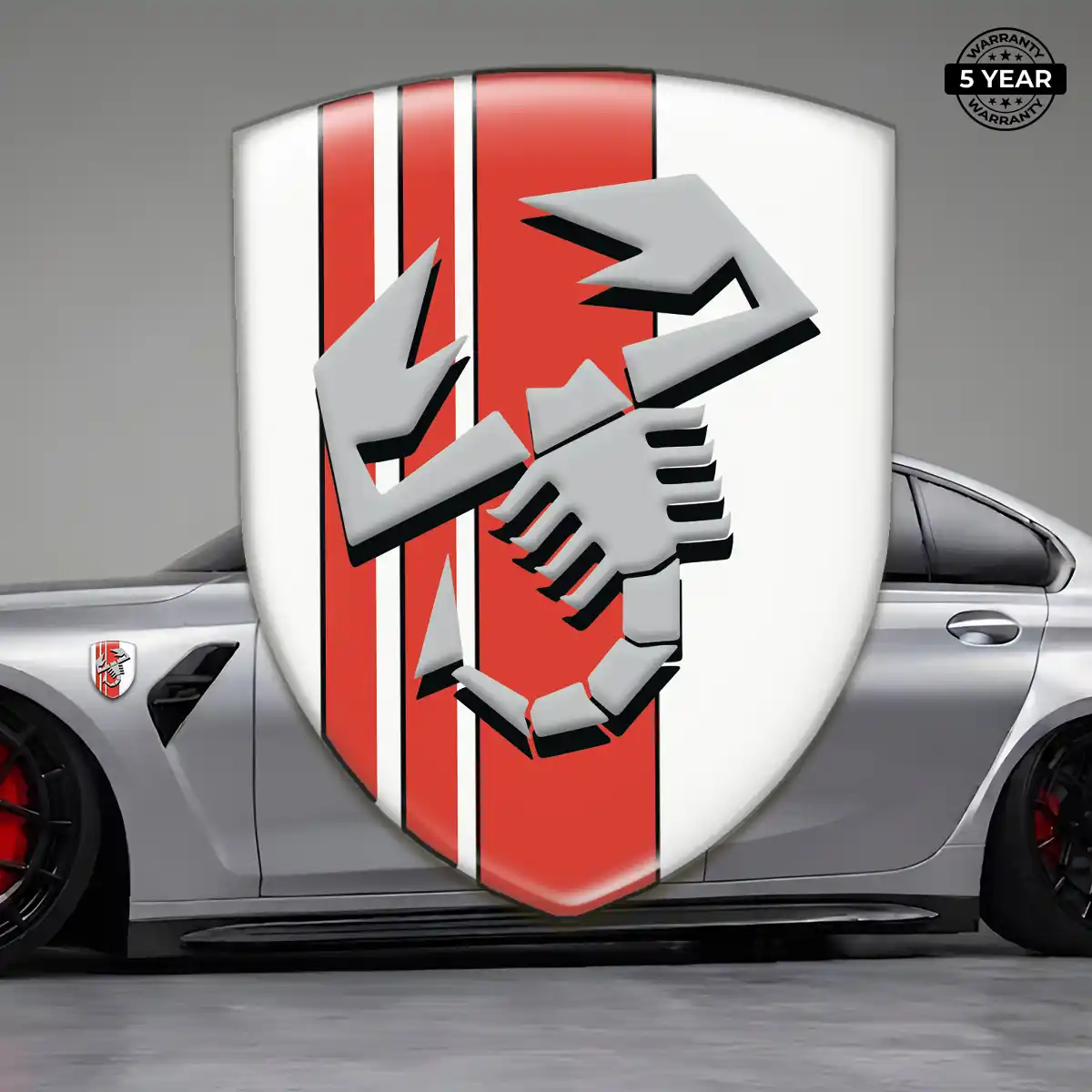 Abarth Resin Badge Sticker Outer Style