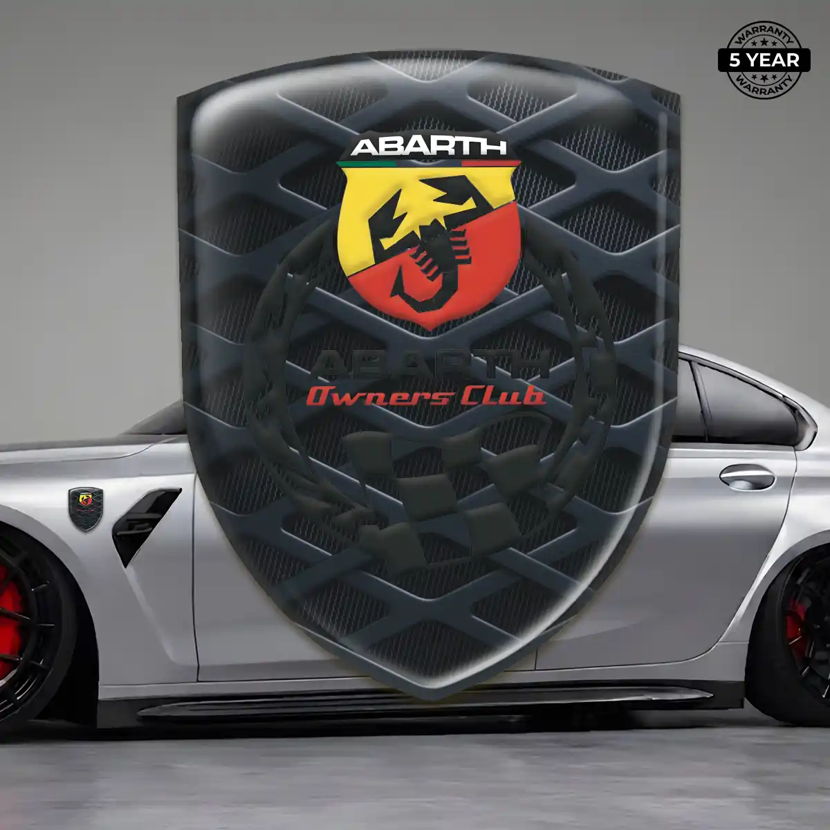 Abarth Resin Badge Sticker Performance Style