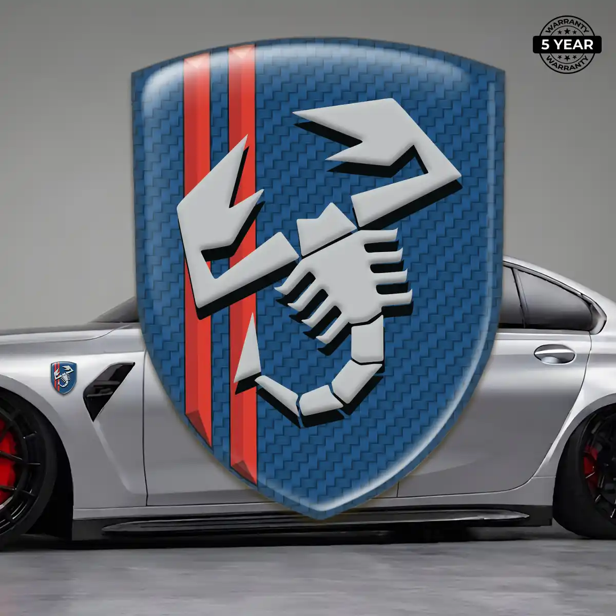 Abarth Resin Badge Sticker Refined Design