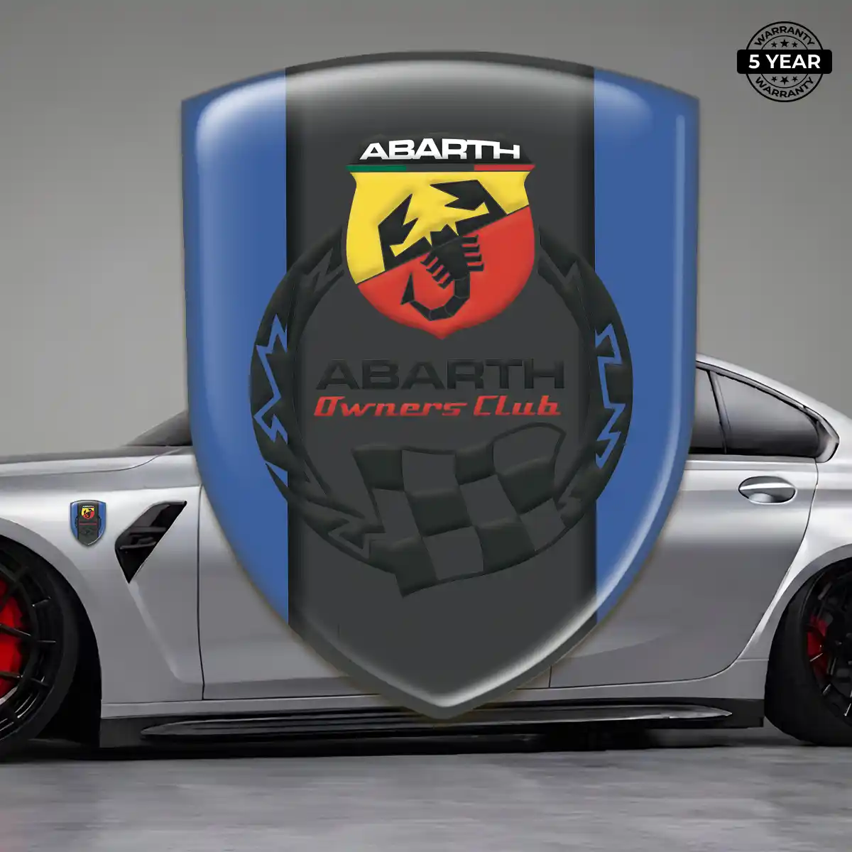 Abarth Resin Badge Sticker Resin Elite