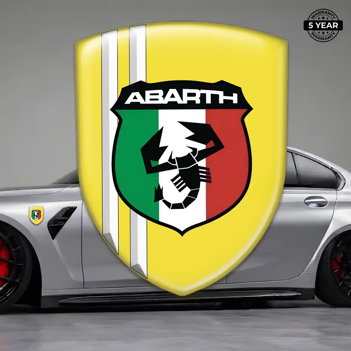 Abarth Resin Badge Sticker Sleek Style