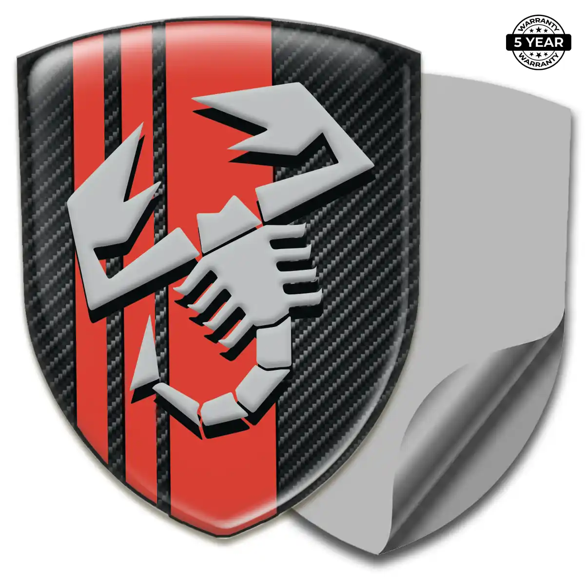 Abarth Resin Domed Sticker Auto Tuning