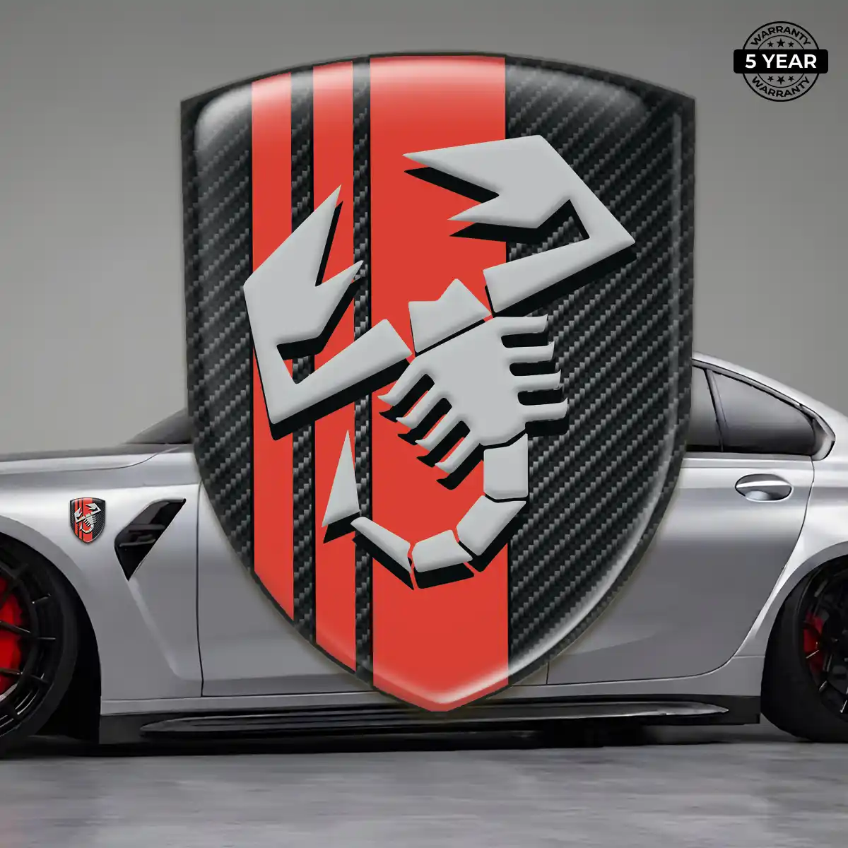 Abarth Resin Domed Sticker Auto Tuning