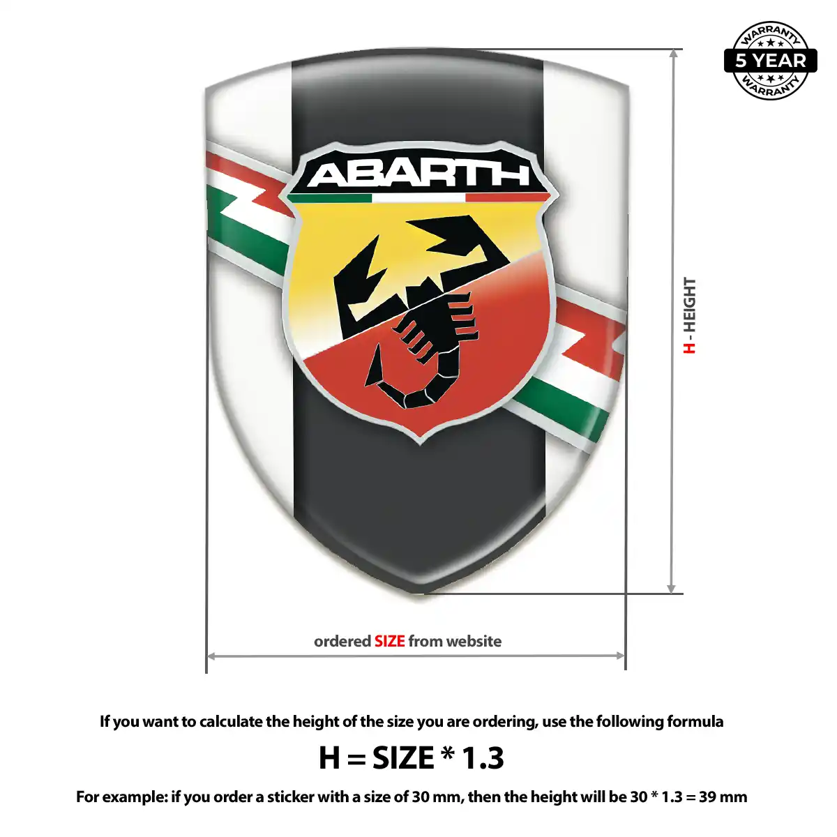 Abarth Resin Domed Sticker Elite Edition