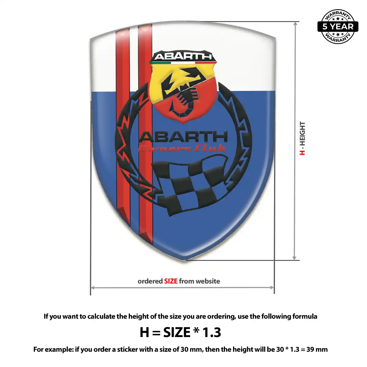 Abarth Resin Domed Sticker Exclusive Series