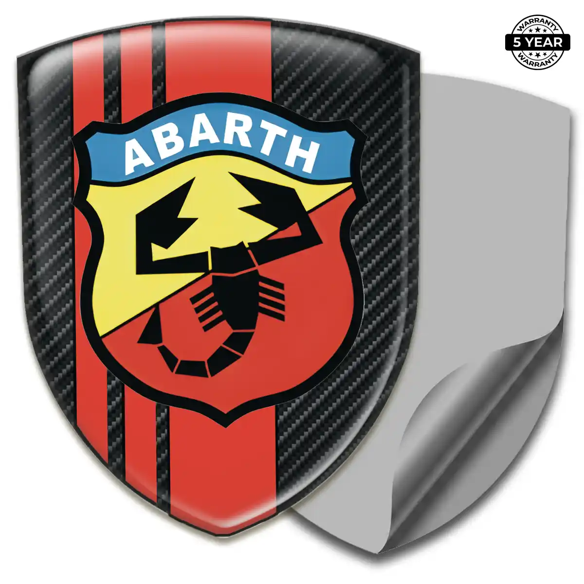 Abarth Resin Domed Sticker Exterior Luxe