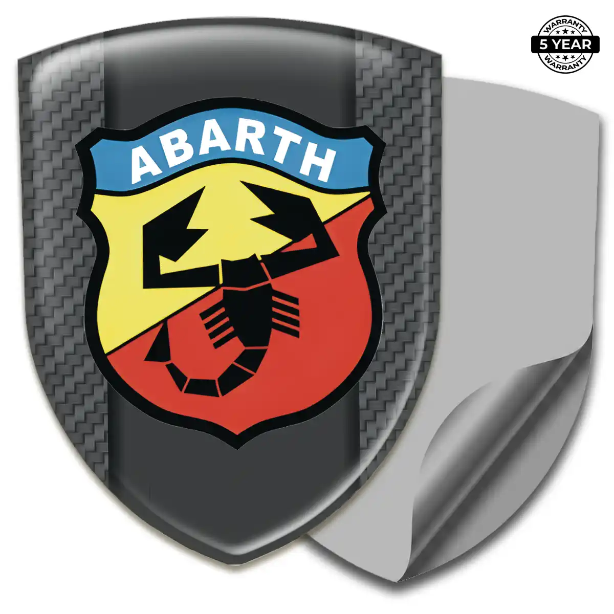 Abarth Resin Domed Sticker Interior Luxe