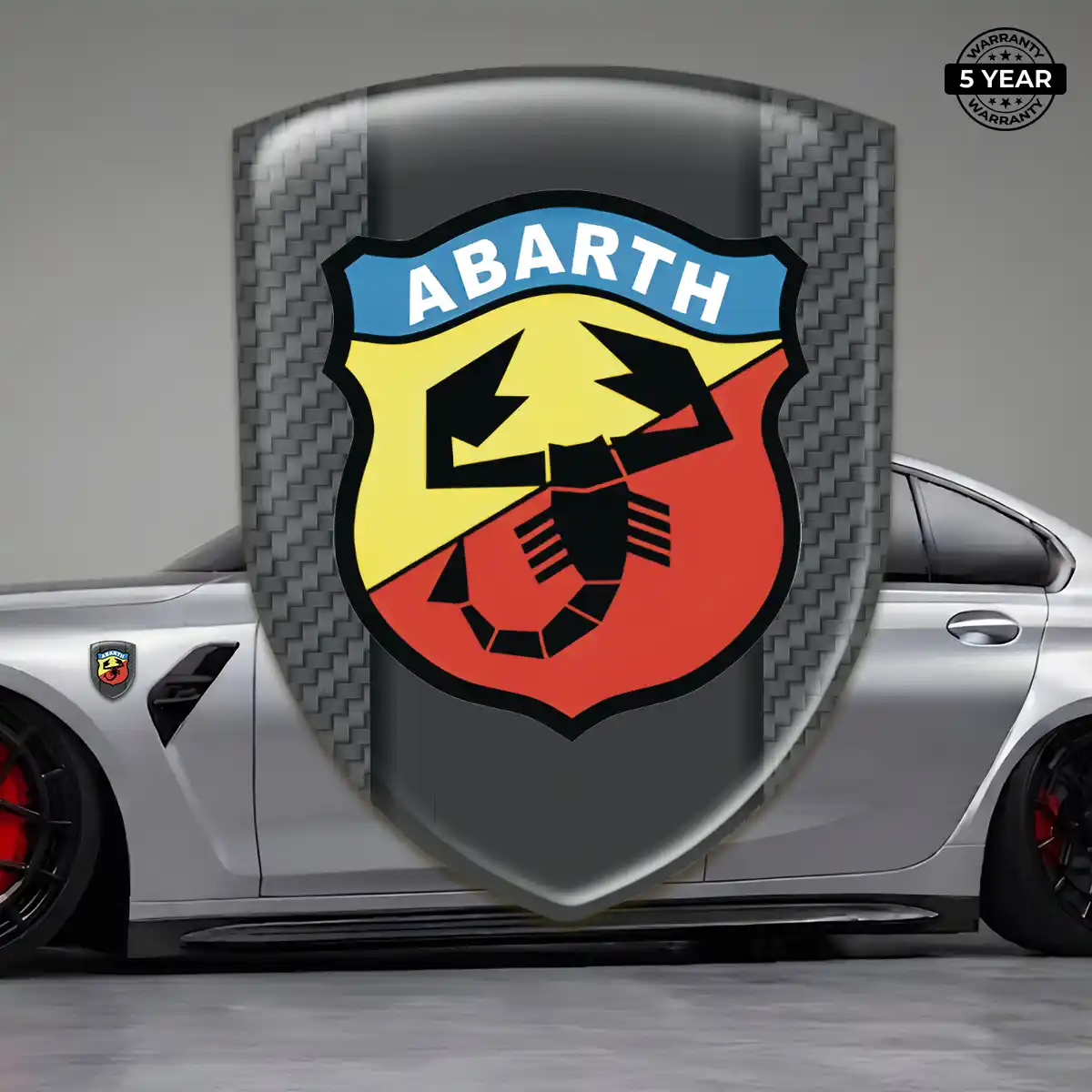 Abarth Resin Domed Sticker Interior Luxe