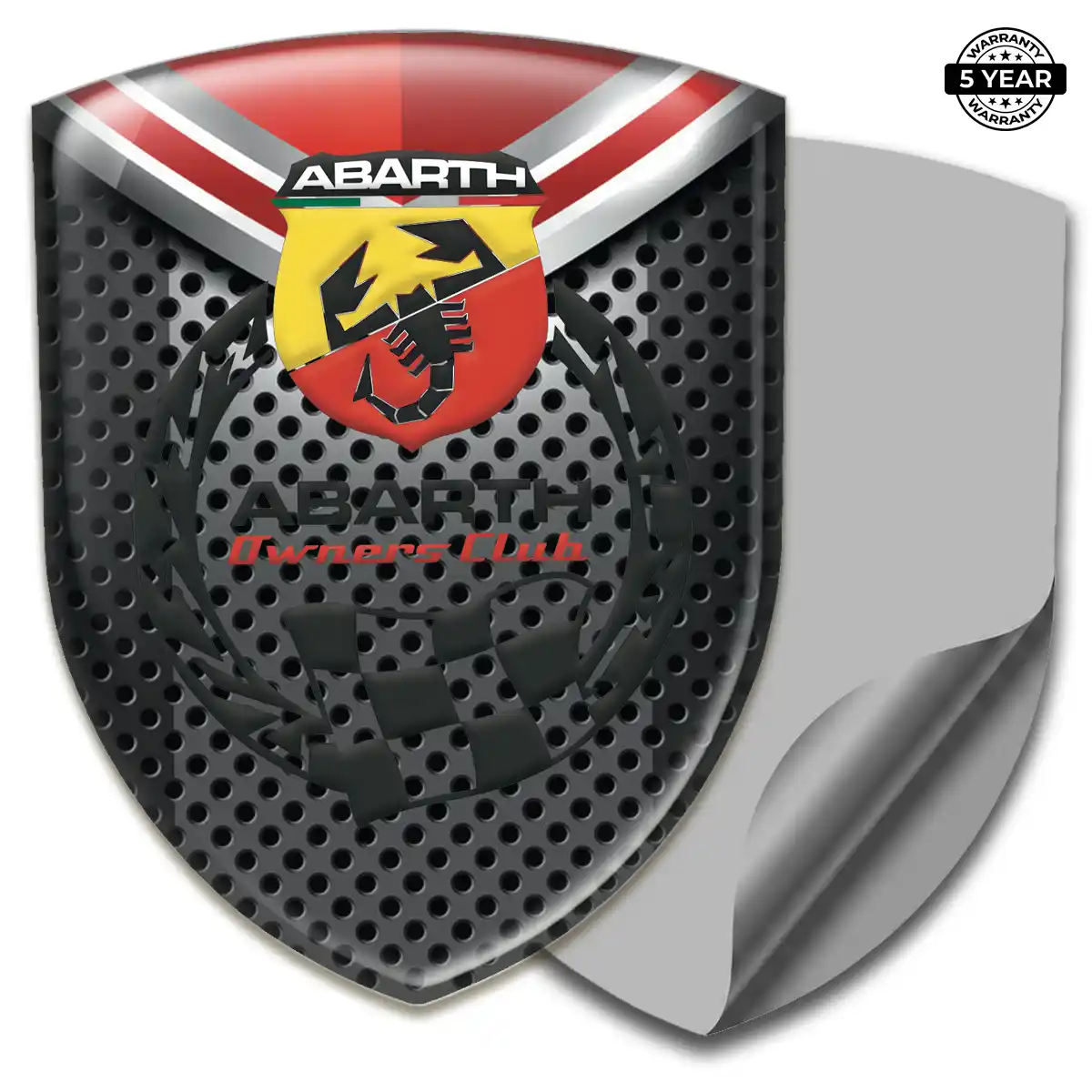 Abarth Resin Domed Sticker Performance Style