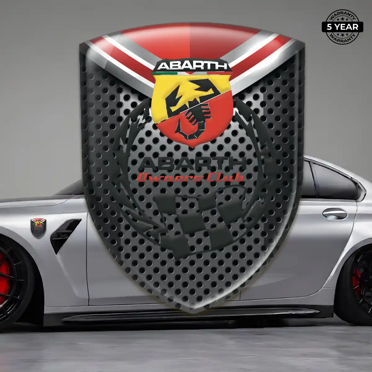 Abarth Resin Domed Sticker Performance Style