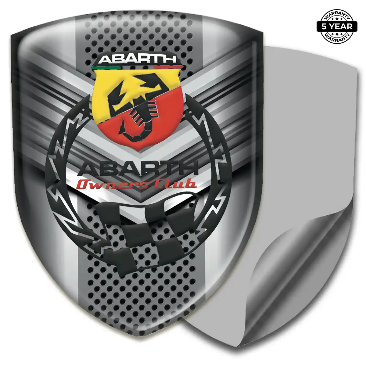 Abarth Resin Domed Sticker Premium Dome