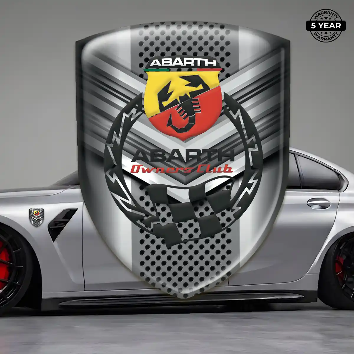 Abarth Resin Domed Sticker Premium Dome