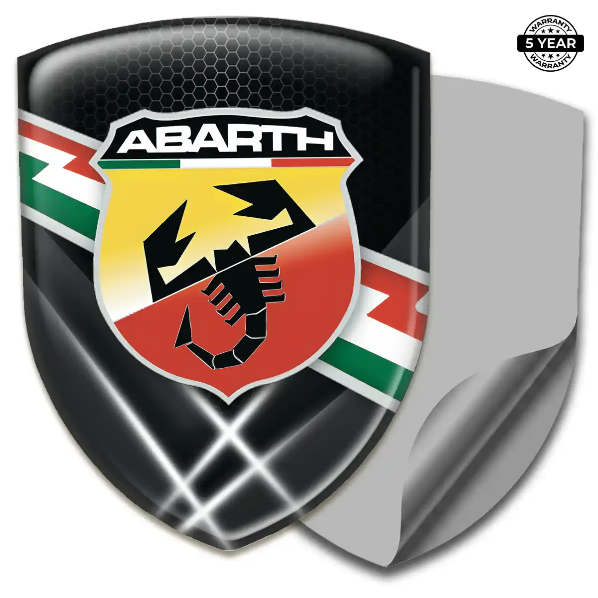 Abarth Resin Domed Sticker Refined Design