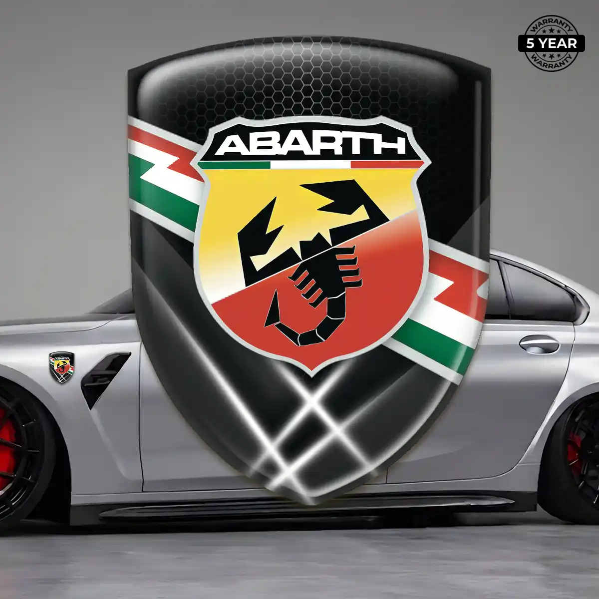 Abarth Resin Domed Sticker Refined Design