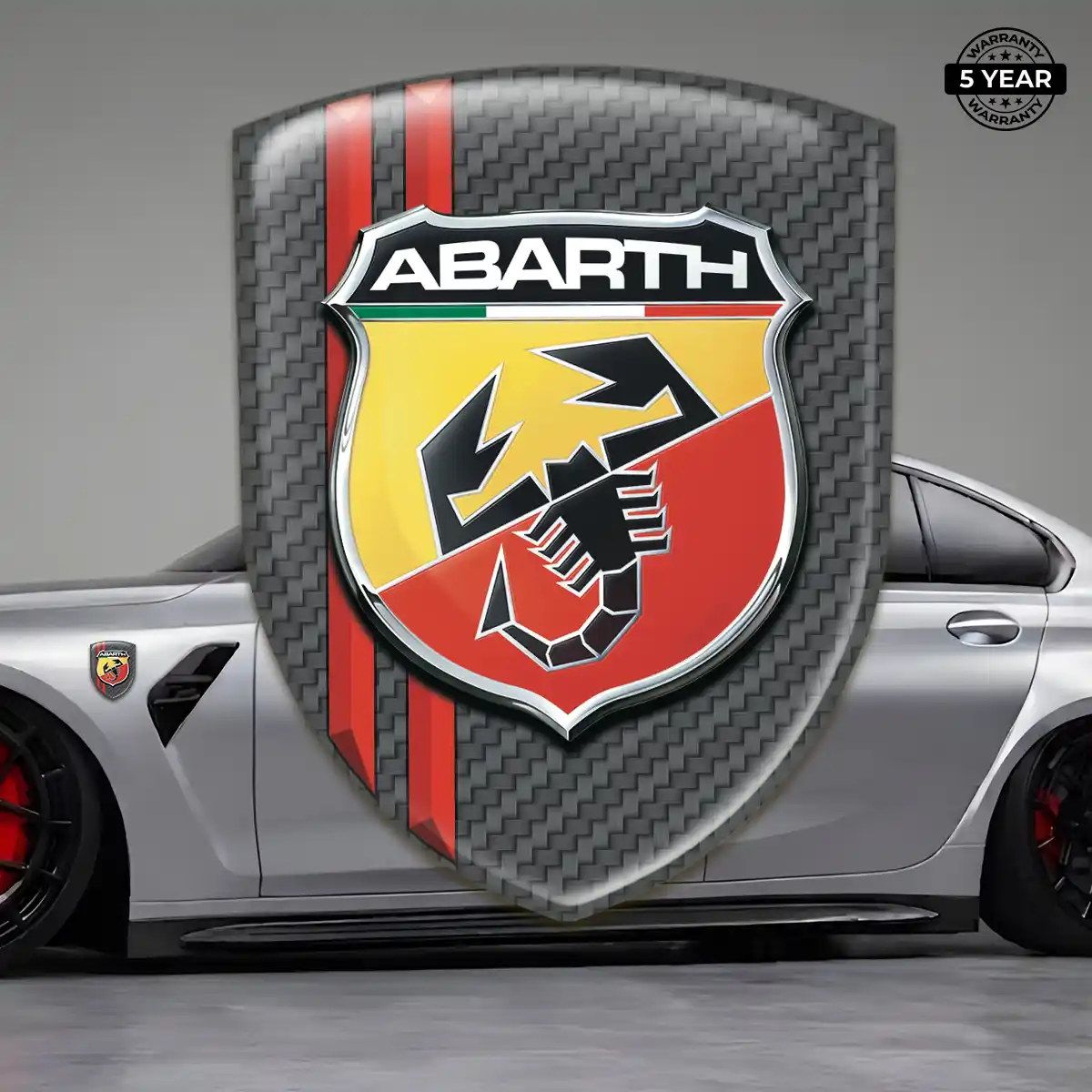 Abarth Resin Domed Sticker Resin Luxe