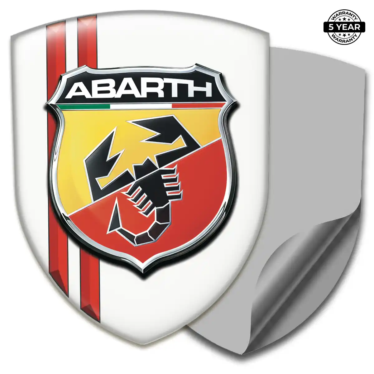 Abarth Resin Domed Sticker Sleek Style