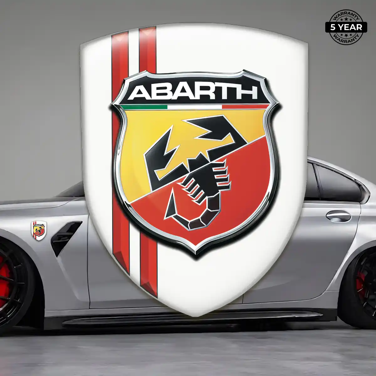 Abarth Resin Domed Sticker Sleek Style