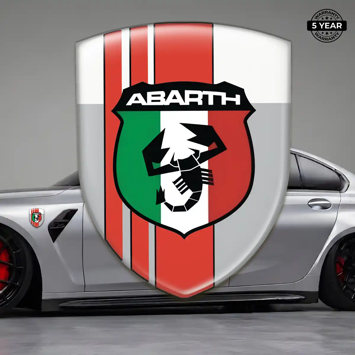 Abarth Resin Domed Sticker Sport Tuning