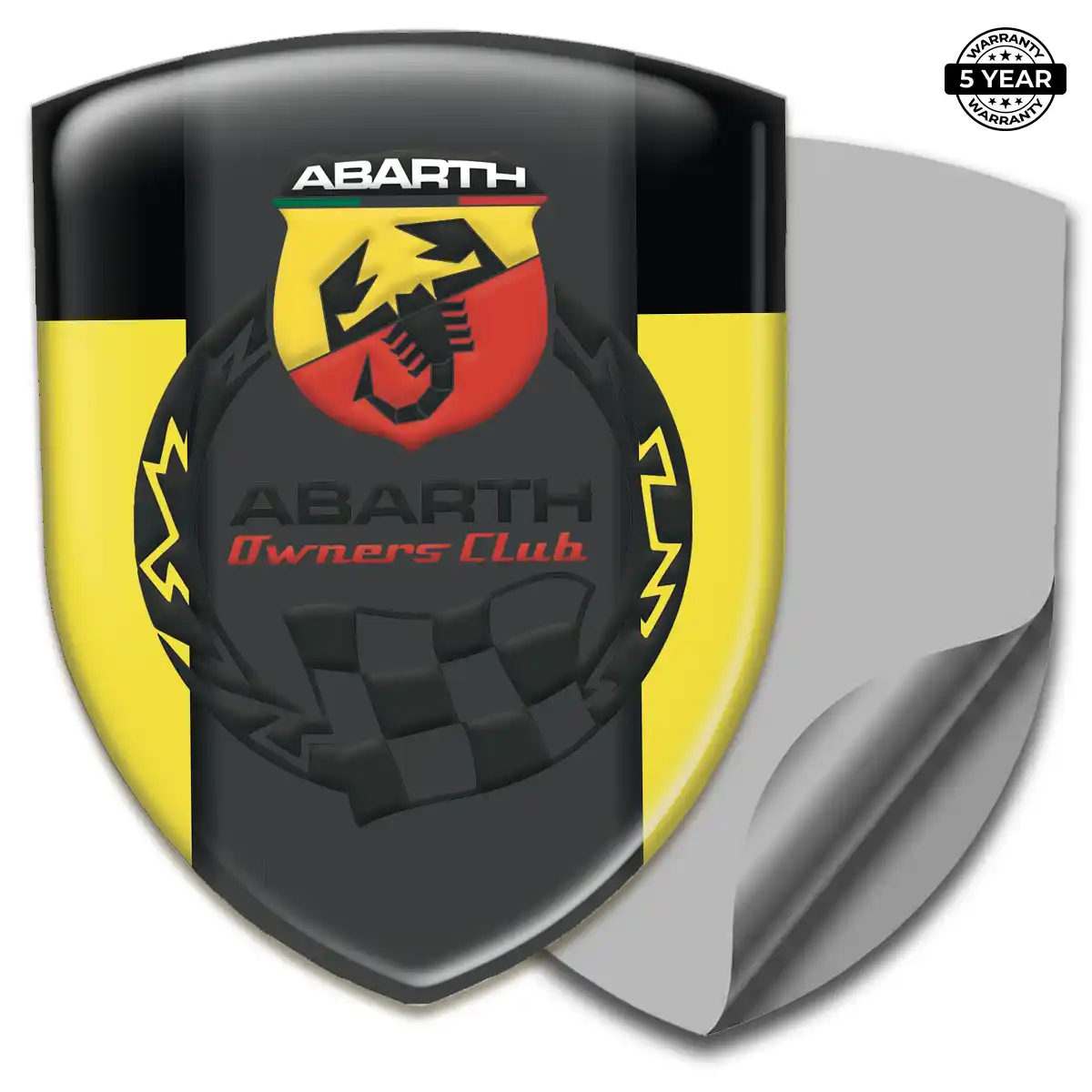 Abarth Resin Emblem Sticker Cabin Style