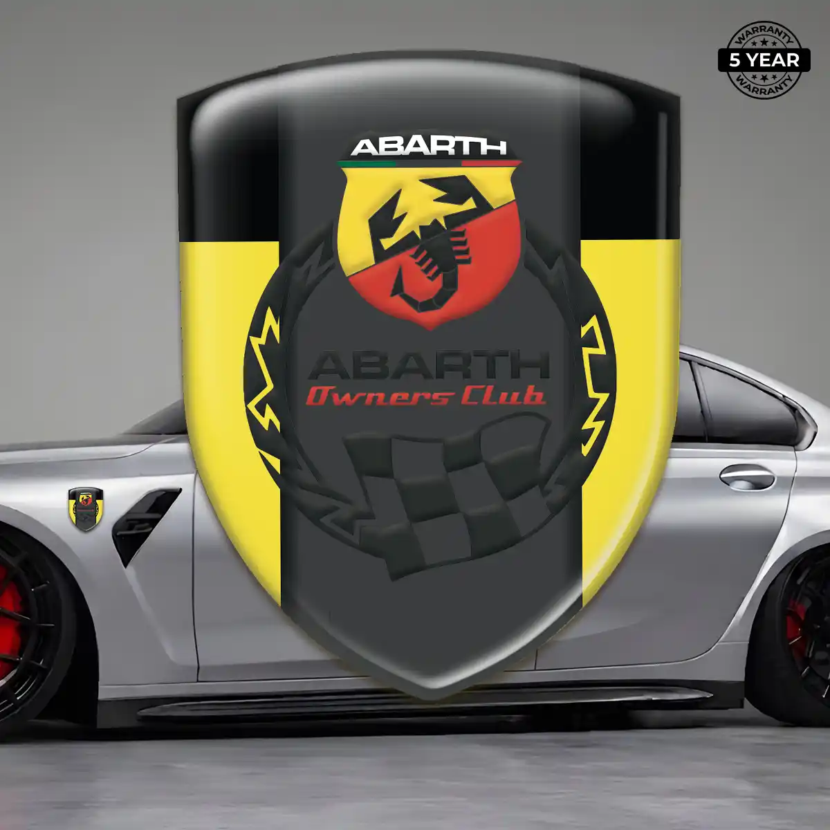 Abarth Resin Emblem Sticker Cabin Style