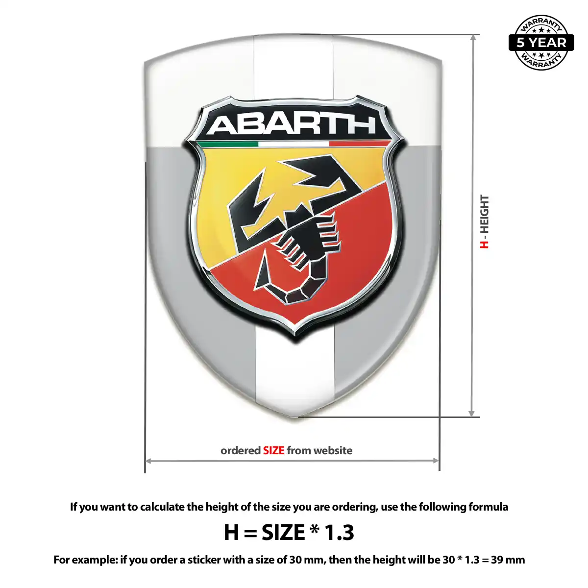 Abarth Resin Emblem Sticker Elite Edition