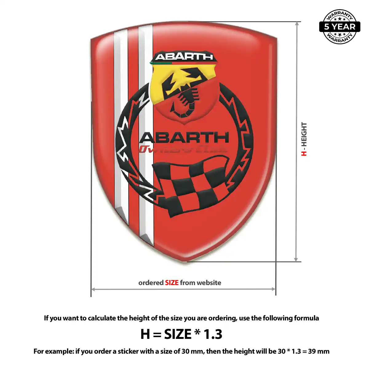 Abarth Resin Emblem Sticker Exclusive Series