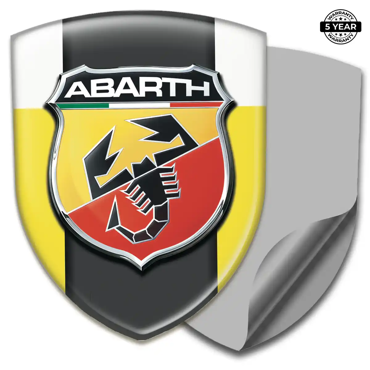 Abarth Resin Emblem Sticker Interior Elegance