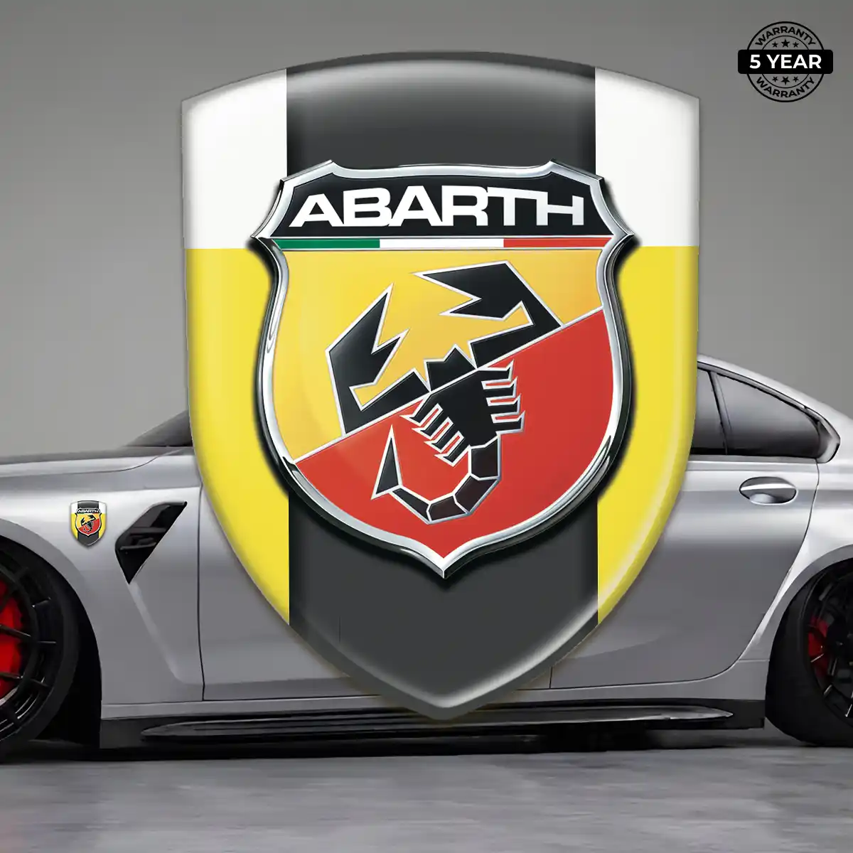 Abarth Resin Emblem Sticker Interior Elegance
