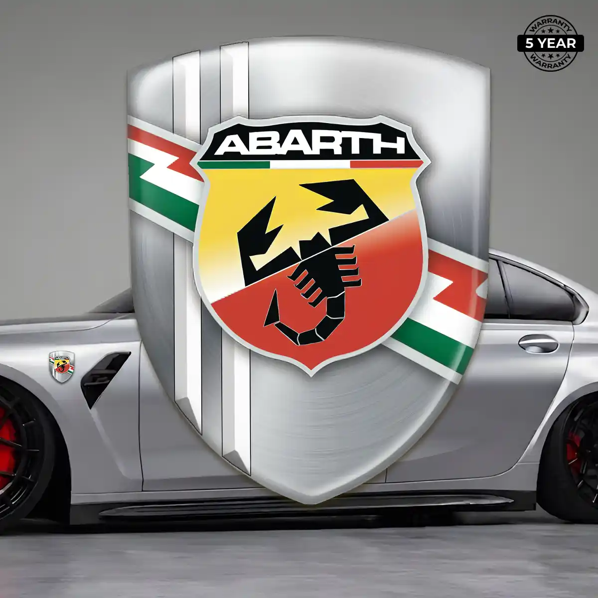 Abarth Resin Emblem Sticker Premium Dome