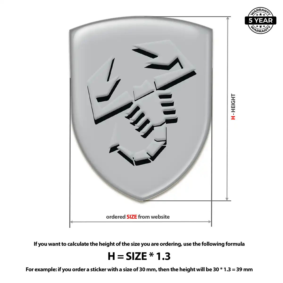 Abarth Resin Emblem Sticker Prestige Line