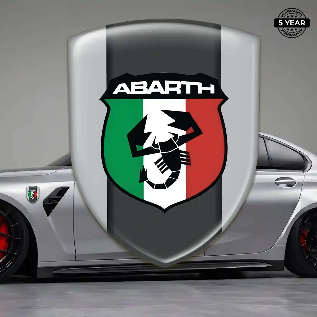 Abarth Resin Emblem Sticker Refined Design