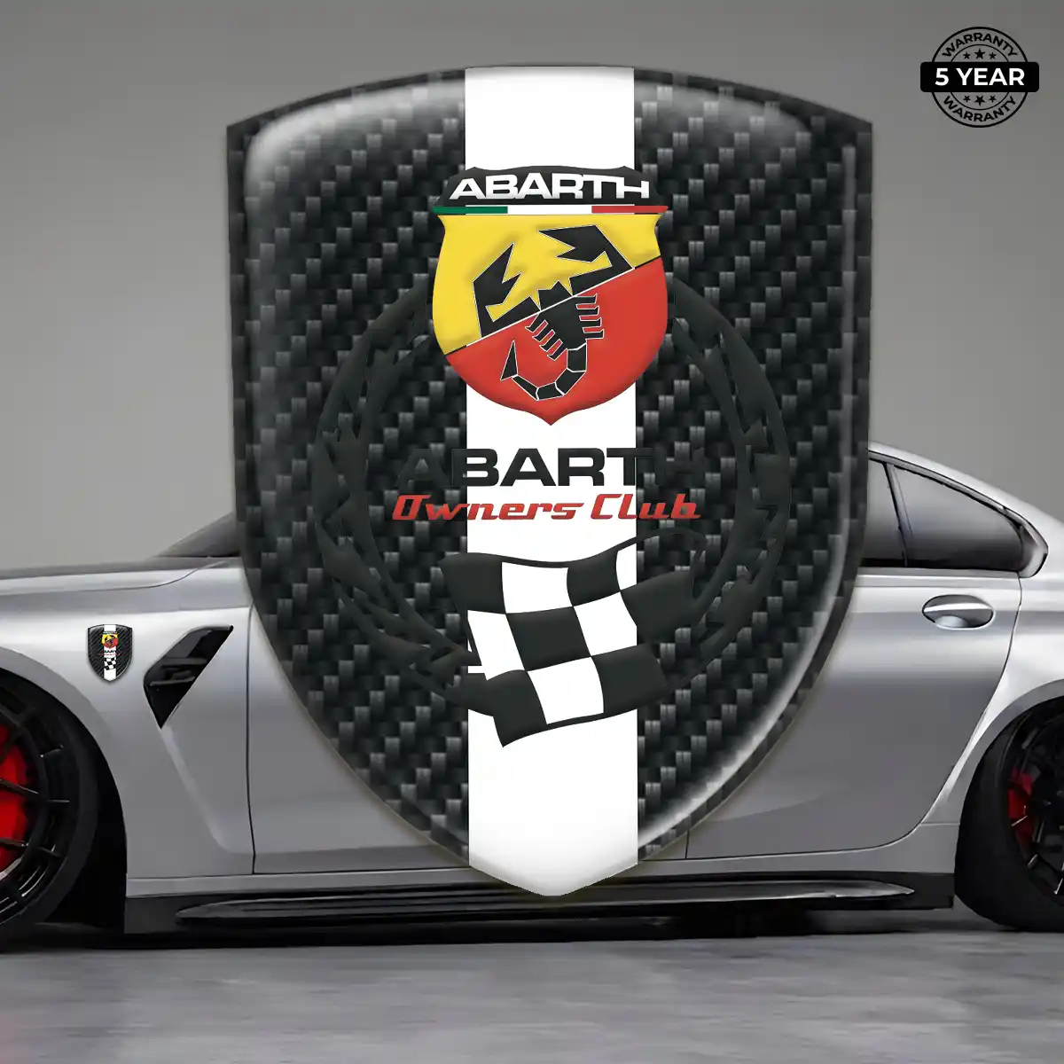 Abarth Resin Emblem Sticker Resin Luxe