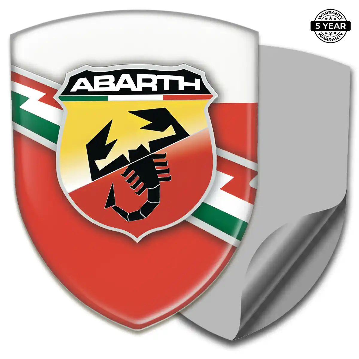 Abarth Resin Emblem Sticker Sleek Style