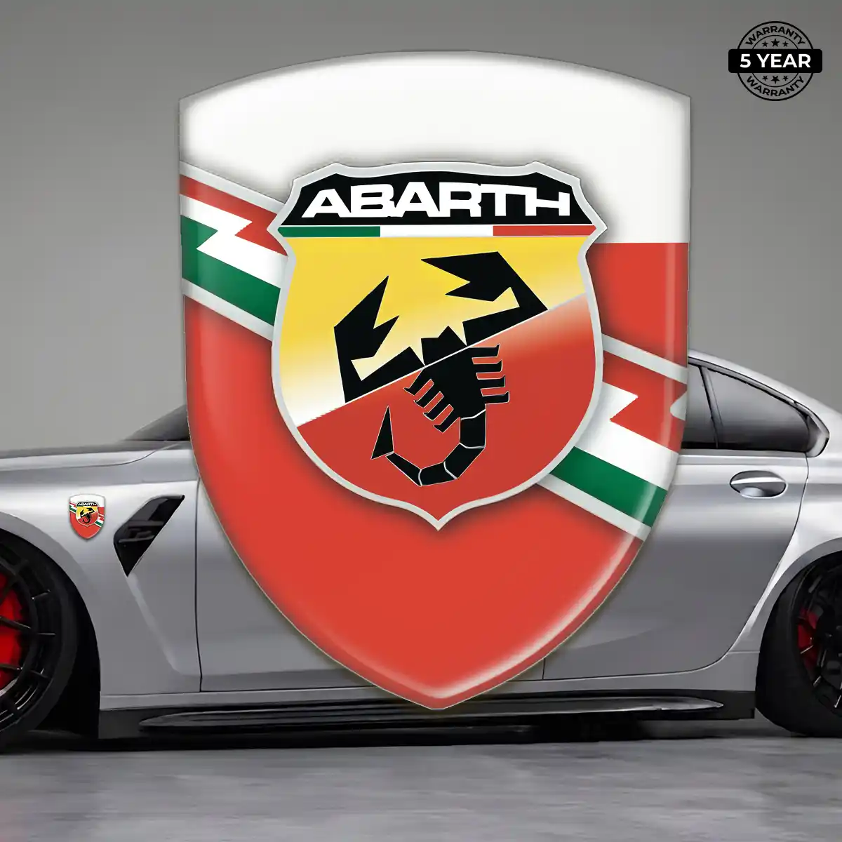 Abarth Resin Emblem Sticker Sleek Style