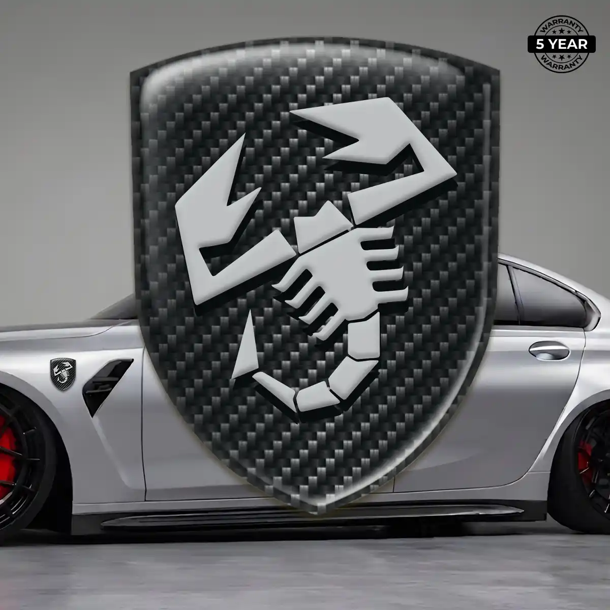 Abarth Self Adhesive Emblem Sticker Cabin Style