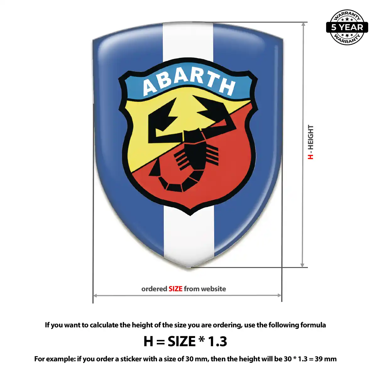 Abarth Self Adhesive Emblem Sticker Elite Edition